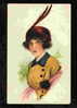 29403 Illustrator  Stile COURT BARBER - FASHION WOMAN W FEATHER HAT Pc - Barber, Court