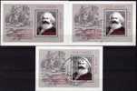 Ökonom Philosoph Redakteur Porträt Karl Marx DDR Block 71 **, O Plus SST 10€ Karl-Marx-Jahr 1983 Bloc Sheet From Germany - Karl Marx