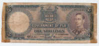 Fiji 5 Shillings 1940 RARE Banknote P 37c  37 C - Fidschi