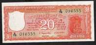 INDIA INDE  P61A 20  RUPEES (1970) S.78 Corrected Kahmiri  RAREST VARIETY ! UNC    2 P.h. - Inde