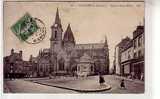 50 VALOGNES ( Manche ) - Eglise Saint Malo - Animé Sur La Place Enfants Charrette - - Valognes