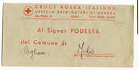 PRIGIONIERI DI GUERRA CROCE ROSSA ITALIANA ANNO 1943 - Croix-Rouge