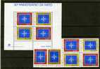 30 Jahre NATO 1979 Emblem Portugal 1439/0, ZD Plus Block 26 ** 18€ Emblem Bloque Military OTAN M/s Blocs Sheet Bf Europa - Collections