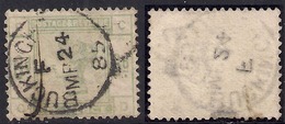 GB 1883 - 84 Victoria 6d Dull Green Used Stamp ( C & D)  SG 194 CV £240 ( B401 ) - Usati