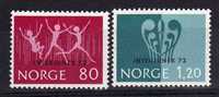 NORVEGE NORWAY 1972 Expo Phila Jeunesse Surchargés Yv 609/10 MNH ** - Neufs