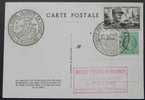STRASBOURG - CATHEDRALE - MUSEE POSTAL  / 1948 OLITERATION TEMPORAIRE SUR CARTE (ref 1082) - Cartas & Documentos
