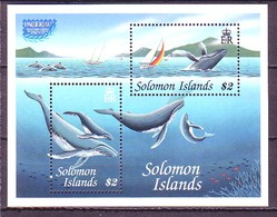 Solomon Islands 1997 MiNr. Block 48 Salomoninseln Humpback Whales PACIFIC ’97  S\sh MNH** 3,20 € - Baleines