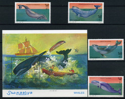 Somalia 1999 Marine Mammals  Whales 4v+1bl MNH** 26,00 € - Wale