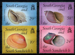 South Georgia 1988 MiNr. 168 - 171  Süd-Georgien Marine Life Shells  4v MNH** 11,00 € - Coneshells