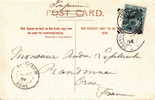 Carte Postale Adressée En 1904 De Jersey à Randonnay (Orne) Avec Marque D´entrée De Granville - Jersey