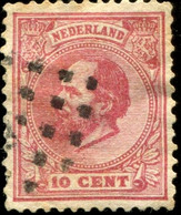 Pays : 384  (Pays-Bas : Guillaume III)   Yvert Et Tellier N° :   21 (o) [12½ X 12] ; NVPH NL 21 H - Used Stamps