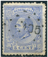 Pays : 384  (Pays-Bas : Guillaume III)   Yvert Et Tellier N° :   19 (o) [13½ X 14] - Used Stamps