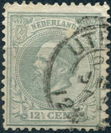 Pays : 384  (Pays-Bas : Guillaume III)   Yvert Et Tellier N° :   22 (o) [12 ½ X 12] ; NVPH NL 22 H - Usati