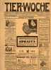 Zeitung Journal Tier-Woche Strasbourg 2-07-1914 En Allemand - Animal Animaux Vieilles Pub Agriculture élévage ... - Sonstige & Ohne Zuordnung