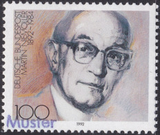 Specimen, Germany Sc1698 Theologian Martin Niemoller (1892-1984), Théologien - Théologiens