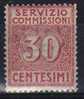 ITALIA 1913 - Servizio Commissioni 30 C. *    (g1070b) - Revenue Stamps