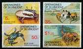 St.Vincent Grenadines 1977 MiNr. 118 - 121 Marine Life Crabs Crustaceans 4v MNH** 2,30 € - Crustáceos