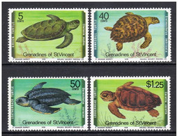 St.Vincent Grenadines 1978 MiNr. 156 - 159 Marine Life Turtles 4v MNH**  3,50 € - Tortues