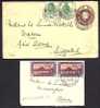 LOT 2 LETTRES  ANCIENNES-SUISSE PRO JUVENTUE 1930 POUR L'UNE + ENTIER POSTAL ANGLETERRE POUR SUISSE- 1929 - Storia Postale