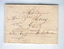 Lettre Hors Poste -  WAEREGHEM 1820 Vers GAND - Signé Boulez - Avec 10 Pièces De Toile --  B7/078 - 1815-1830 (Dutch Period)