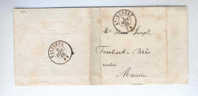 Lettre En Franchise Double Cercle ST HUBERT 1866 Vers MAISSIN Via DC PALISEUL  --  B7/136 - Franquicia