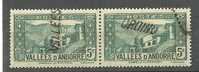 ANDORRA CORREO FRANCES - PAREJA DE SELLOS VALLES-ORDINONYVERT Nº 27 (C.S.U) - Used Stamps