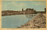 PONT-SUR-YONNE - Jolie Vue D´ensemble Et Les Bords De L´Yonne - CPSM, Colorisée, Petit Format, Circulée En 1947, 2 Scans - Pont Sur Yonne