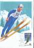 HONGRIE CARTE MAXIMUM NUM.YVERT 3140 SAUT A SKI  BOBSLEIGH   SPORT JEUX OLYMPIQUES 88 CALGARY - Maximumkarten (MC)