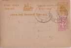 Princely State Holkar, Postal Card, Bearing 1/2 An Indore State, Used, India As Per The Scan - Holkar