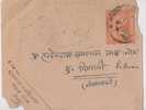 Princely State Jaipur, Postal Stationery Envelope, Used India As Per The Scan - Jaipur