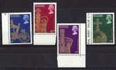 Great Britain, Year 1978 Mi 765-768, Coronation Anniversary, MNH ** (with Margin Sheet) - Nuovi