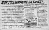 PARTITION /-/ BONSOIR MADAME LA LUNE   Paroles De Bessiere  Musique Paul Marinier - Musik