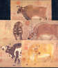 China 1989, Année Du Boeuf  OX Year    5 Entiers Cartes Postales - Koeien
