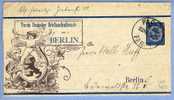 DR Privatpost Berlin 1888-05-22 Ganzsachenstreifband Illustriert Verein Deutscher Briefmakenfreunde Berlin - Private & Local Mails