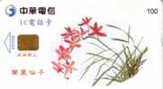 TAIWAN CARTE 5 SERIE FLEURS FLOWERS SET 100U VALID 2004 - Taiwan (Formose)