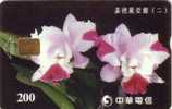 TAIWAN FLOWERS FLEUR ROSES 200U  VALID 2002/12/31  ANTIC CARD RARE - Taiwan (Formose)