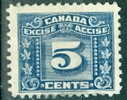 1934 Canada 5 Cent Excise Tax Issue #FX66 - Fiscaux