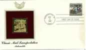 UNUSUAL STAMPS - FDC FIRST DAY COVER - YEAR 1989 - 4 Pcs. USA GOLDEN REPLICAS OF UNITED STATES OF AMERICA  GOLD STAMPS - Sonstige & Ohne Zuordnung