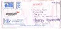 GOOD INDIA " REGISTERED " Postal Cover To ESTONIA 2011 - Postage Paid - Covers & Documents