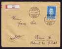 1957,nice Franking ,on REGISTRED Cover "H. HEINE" STAMPS FACE VALUE 1,75 LEI VERY RARE!!. - Lettres & Documents