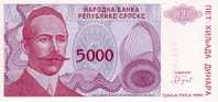 BOSNIE-HERZEGOVINE  5 000 Dinara  Emission De 1993   ¨Pick 149a    ***** BILLET  NEUF ***** - Bosnie-Herzegovine