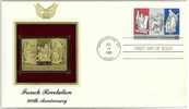 UNUSUAL STAMPS - FDC FIRST DAY COVER - YEAR 1989 - 1 Pcs. USA GOLDEN REPLICAS OF UNITED STATES OF AMERICA  GOLD STAMPS - Other & Unclassified