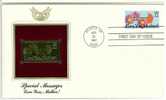 UNUSUAL STAMPS - FDC FIRST DAY COVER - YEAR 1987 - 1 Pcs. USA GOLDEN REPLICAS OF UNITED STATES OF AMERICA  GOLD STAMPS - Other & Unclassified