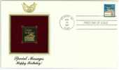 UNUSUAL STAMPS - FDC FIRST DAY COVER - YEAR 1987 - 1 Pcs. USA GOLDEN REPLICAS OF UNITED STATES OF AMERICA  GOLD STAMPS - Autres & Non Classés