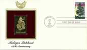 UNUSUAL STAMPS - FDC FIRST DAY COVER - YEAR 1987 - 1 Pcs. USA GOLDEN REPLICAS OF UNITED STATES OF AMERICA  GOLD STAMPS - Sonstige & Ohne Zuordnung