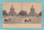 CARTE STEREO  -  PARIS - Les  Invalides .  -  BELLE   CARTE  ANIMEE     - - Cartes Stéréoscopiques