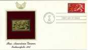 UNUSUAL STAMPS - FDC FIRST DAY COVER - YEAR 1987 - 1 Pcs. USA GOLDEN REPLICAS OF UNITED STATES OF AMERICA  GOLD STAMPS - Other & Unclassified