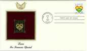 UNUSUAL STAMPS - FDC FIRST DAY COVER - YEAR 1987 - 1 Pcs. USA GOLDEN REPLICAS OF UNITED STATES OF AMERICA  GOLD STAMPS - Autres & Non Classés