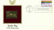 UNUSUAL STAMPS - FDC FIRST DAY COVER - YEAR 1987 - 1 Pcs. USA GOLDEN REPLICAS OF UNITED STATES OF AMERICA  GOLD STAMPS - Autres & Non Classés