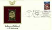 UNUSUAL STAMPS - FDC FIRST DAY COVER - YEAR 1987 - 1 Pcs. USA GOLDEN REPLICAS OF UNITED STATES OF AMERICA  GOLD STAMPS - Other & Unclassified